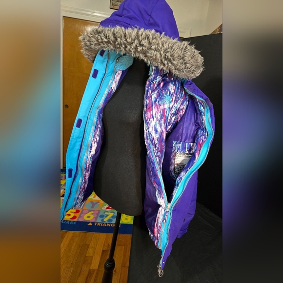 ZeroXposur Girls Size 16 XL Heavyweight Faux Fur Hooded 2 in 1 Jacket / Coat EUC - Picture 9 of 16